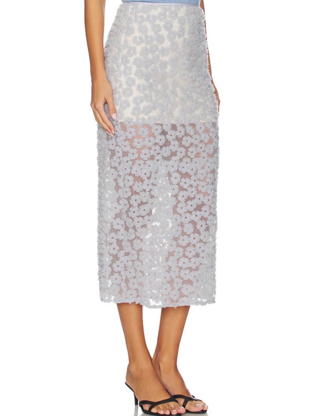 Maude Club Eloide Lace Floral Skirt. Nw . Size M